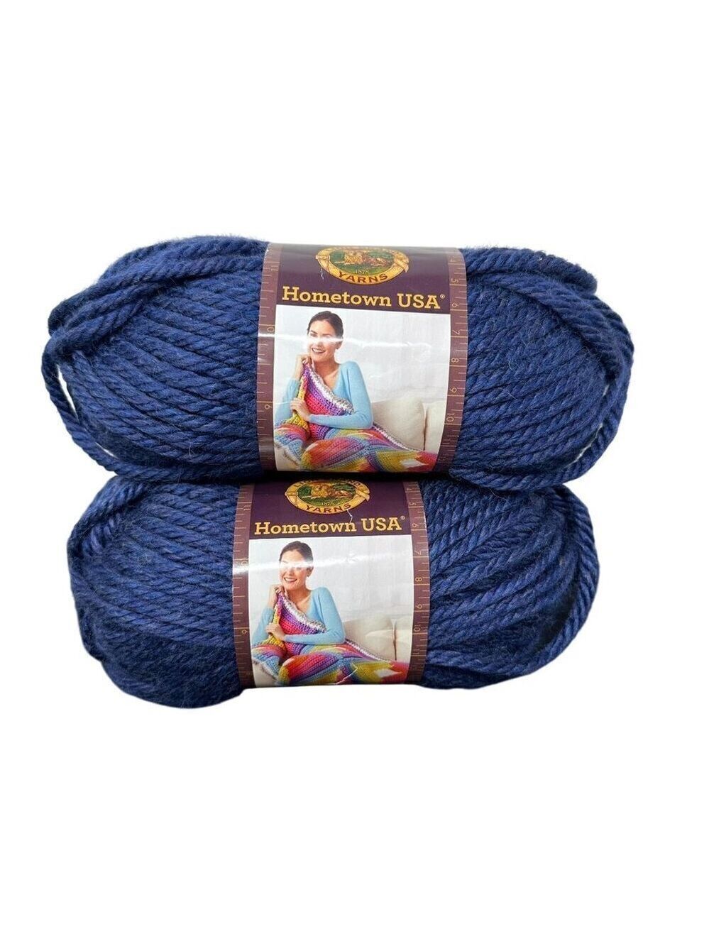 Lion Brand Yarn Hometown USA San Diego Navy Acrylic 5 Oz Super Bulky 6 Skein 111